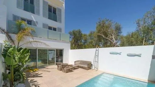 Exclusive town-house with first-class construction quality, with pool and sea views in Porto Colom Exclusive town-house with first-class construction quality, with pool and sea views in Porto Colom