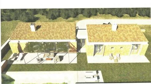 Building plot with construction licence and project for a detached house with pool and sea views in Sant Llorenc Building plot with construction licence and project for a detached house with pool and sea views in Sant Llorenc