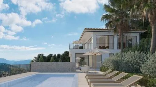 Luxury newly-built villa with sea views in Galilea