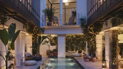 Luxurious penthouse with large terrace and community pool in a historic building of the old town Luxurious penthouse with large terrace and community pool in a historic building of the old town