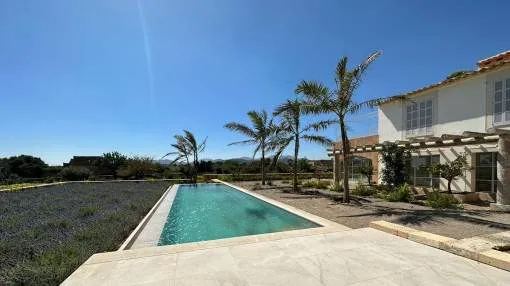 Fantastic newly built villa with swimming pool and superb sea views in a quiet area of S'Espinagar