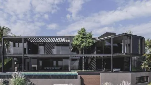 New villa construction project with pool in Portals Nous New villa construction project with pool in Portals Nous