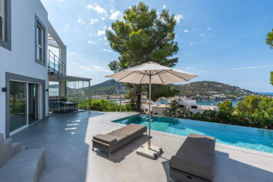 Completely renovated, extravagant designer villa with sea views in Port Andratx