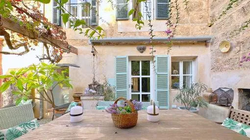 Charming, bohemian-style restored townhouse with beautiful patio in Andratx