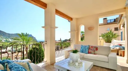 Enchanting penthouse with sea views and private roof terrace in Port d'Andratx