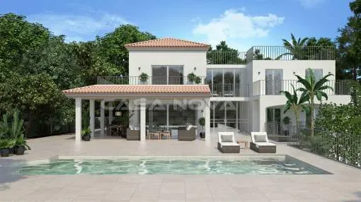 Santa Ponsa - High quality modernized villa with sea view from the roof terrace