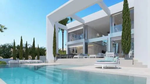Contemporary designer villa with fantastic views over Port Adriano Contemporary designer villa with fantastic views over Port Adriano