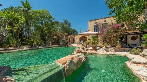 Charming finca in S'Alqueria Blanca with exotic pool and garden Charming finca in S'Alqueria Blanca with exotic pool and garden