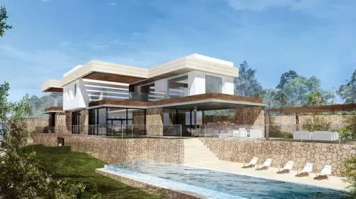 Exceptional sea view villa under construction in Nova Santa Ponsa
