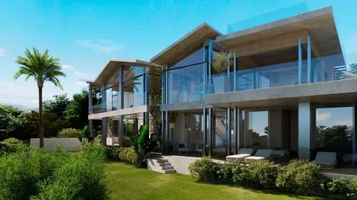 Exclusive villa under construction in Nova Santa Ponsa with panoramic views close to golf