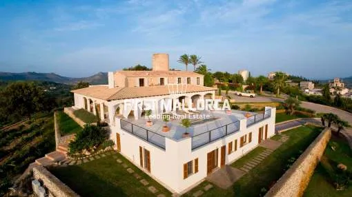 Traditional Historic Mallorcan Windmill with own winery and Bodega completely reformed and turned into a panoramic views country estate with class