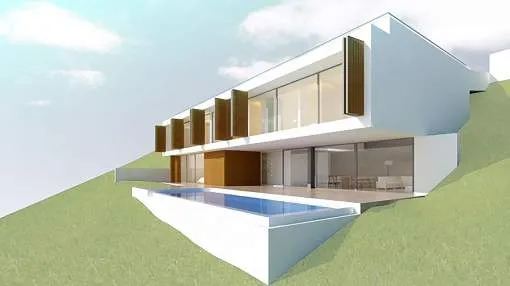 South-facing building plot in Costa d'en Blanes with license and project South-facing building plot in Costa d'en Blanes with license and project
