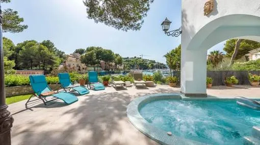 Charming villa with splendid marina views and private access to the marina of Santa Ponsa