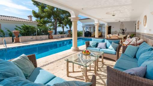 Villa nestling in the hills of Costa d'en Blanes enjoying incredible panoramic sea views Villa nestling in the hills of Costa d'en Blanes enjoying incredible panoramic sea views