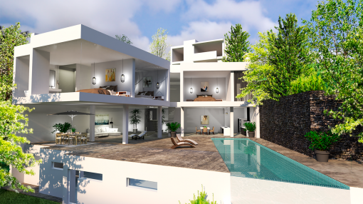 Mediterranean villa front line to the sea with direct sea access, fantastic views and licensed project Mediterranean villa front line to the sea with direct sea access, fantastic views and licensed project