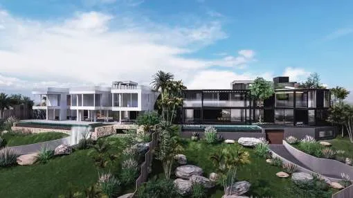 Designer villa with fantastic panoramic sea view in exclusive Portals Nous