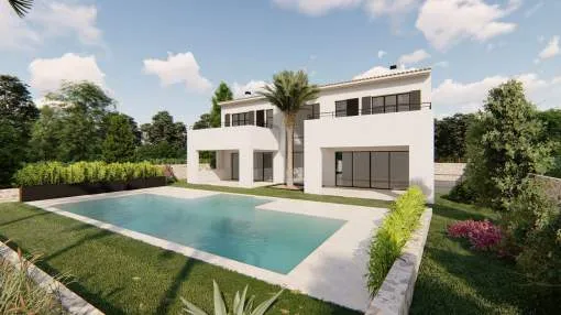 New villa project in a residential area of Nova Santa Ponsa New villa project in a residential area of Nova Santa Ponsa