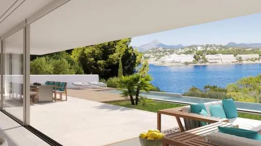 Luxurious villa under construction with private harbour access and fantastic sea and moutain views