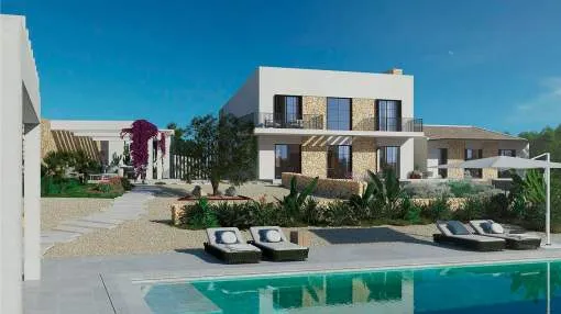 Newly built finca with views of Cabrera in Ses Salines
