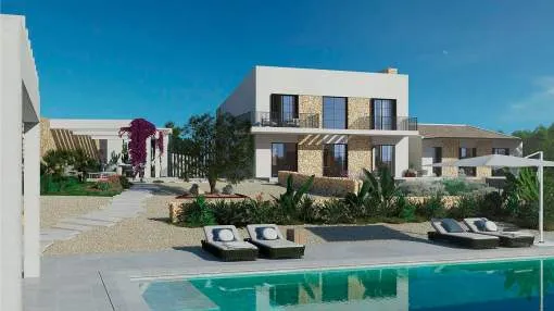 Newly built finca with views of Cabrera in Ses Salines Newly built finca with views of Cabrera in Ses Salines