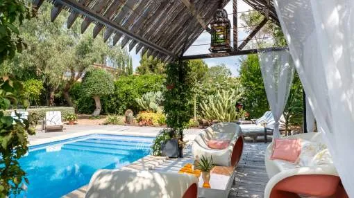 Spacious villa with fantastic garden and walking distance to Cala del Mago in Sol de Mallorca Spacious villa with fantastic garden and walking distance to Cala del Mago in Sol de Mallorca
