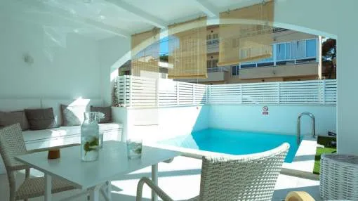Top modern duplex with private pool in Can Picafort