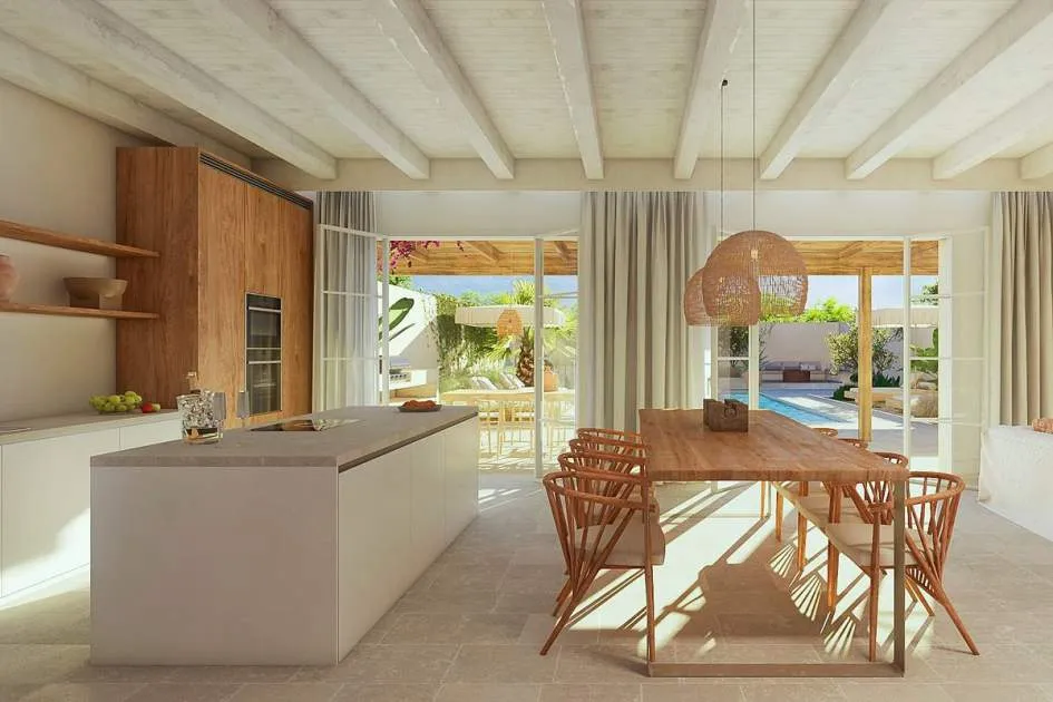 Townhouse with pool and Seaview in Ses Salines