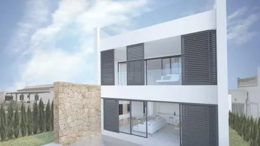 Modern newly built villa with views of the sea and Cabrera.