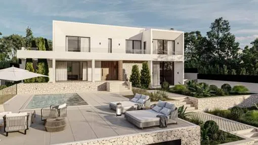 New exclusive & bright villa in prestigious residential area of Nova Santa Ponsa
