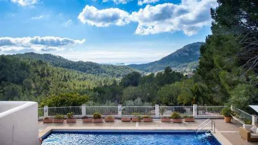 Mediterranean gem with breathtaking views of mountains and sea in Es Capdella Mediterranean gem with breathtaking views of mountains and sea in Es Capdella