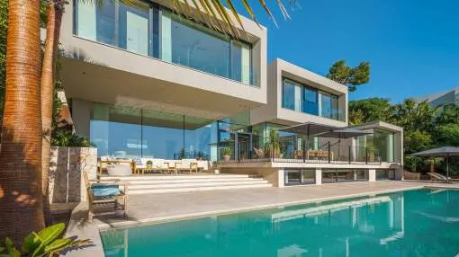 New build villa with spectacular sea views above Puerto Portals