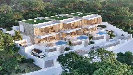 New construction terraced house with sea view and luxurious design in Font de Sa Cala New construction terraced house with sea view and luxurious design in Font de Sa Cala