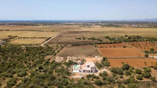Finca under Construction in complete Privacy and with beautiful Views of Ses Salines Finca under Construction in complete Privacy and with beautiful Views of Ses Salines