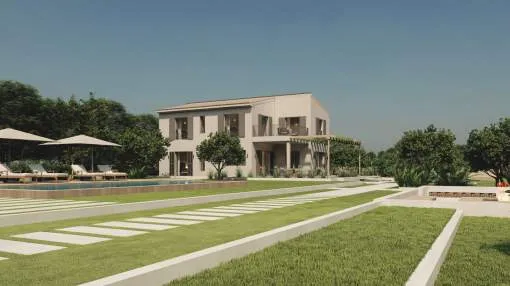 Wonderful finca under construction in the outskirts of Santanyi village Wonderful finca under construction in the outskirts of Santanyi village