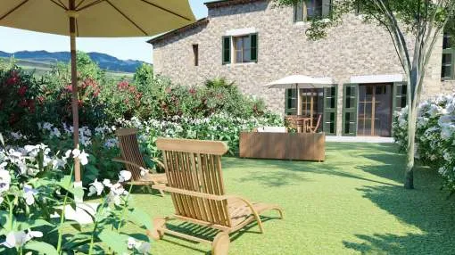 New stone house with large garden in Fornalutx New stone house with large garden in Fornalutx