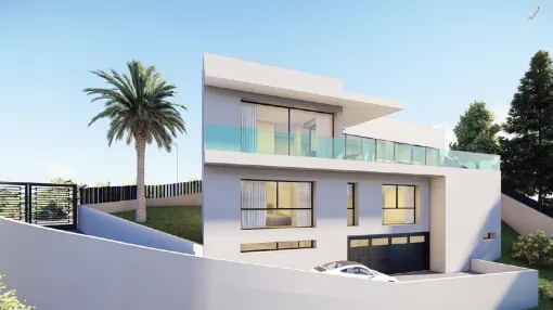 New build villa with sea views in Costa d'en Blanes