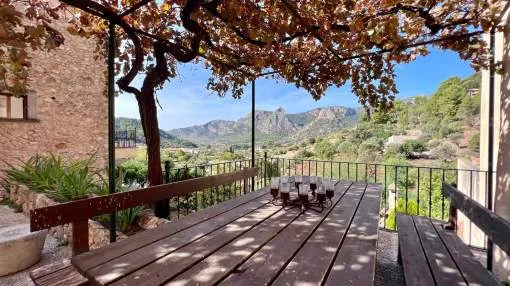 Two mallorquin stone houses enjoying wonderful panoramic views and walking distance to Bunyola village