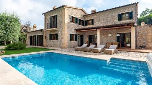 Beautiful house in Es Capdellà with countryside views, garden and pool