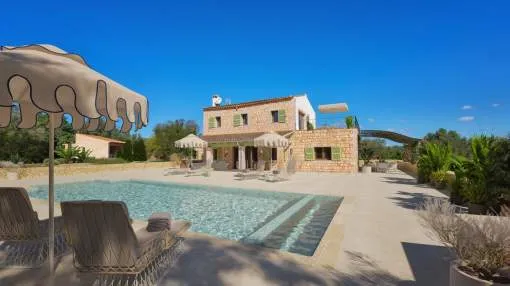 Finca with panoramic views near Santanyi Finca with panoramic views near Santanyi