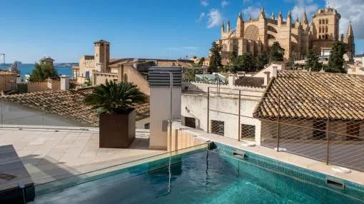 Penthouse with amazing views of the sea and the cathedral in Calatrava