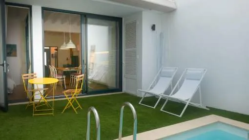 Ground floor apartment with private pool in central location in Palma. Ground floor apartment with private pool in central location in Palma.