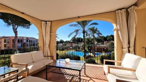 Bright apartment with beautiful views near Port Adriano harbour