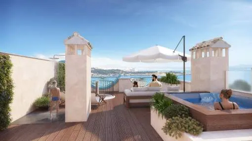 Completely refurbished 3 bedroom seaview penthouse in gated community in Bendinat Completely refurbished 3 bedroom seaview penthouse in gated community in Bendinat