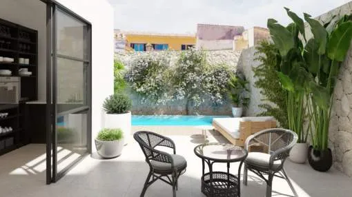 Boutique-style townhouse in the traditional area of Pollensa with swimming pool and terrace Boutique-style townhouse in the traditional area of Pollensa with swimming pool and terrace