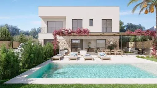 New construction project of a villa with pool in Badia Gran