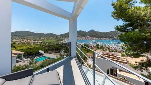 Quietly located, modern seaview villa overlooking Port d´Andratx