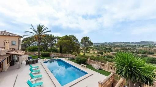 Exclusive top of a hill hacienda style villa in Selva with 5 bedrooms and breathtaking 360 degree views Exclusive top of a hill hacienda style villa in Selva with 5 bedrooms and breathtaking 360 degree views