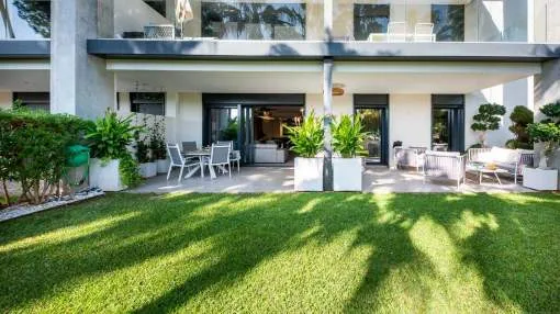 Modern luxury apartment with private garden in Portals Nous for sale