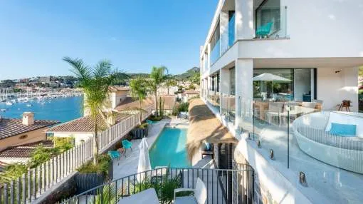 Impressive modern villa in the heart of Puerto de Soller with sea and harbour views