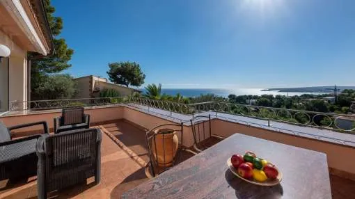 Mediterranean seaview villa in Costa den Blanes, above the luxury harbour of Portals